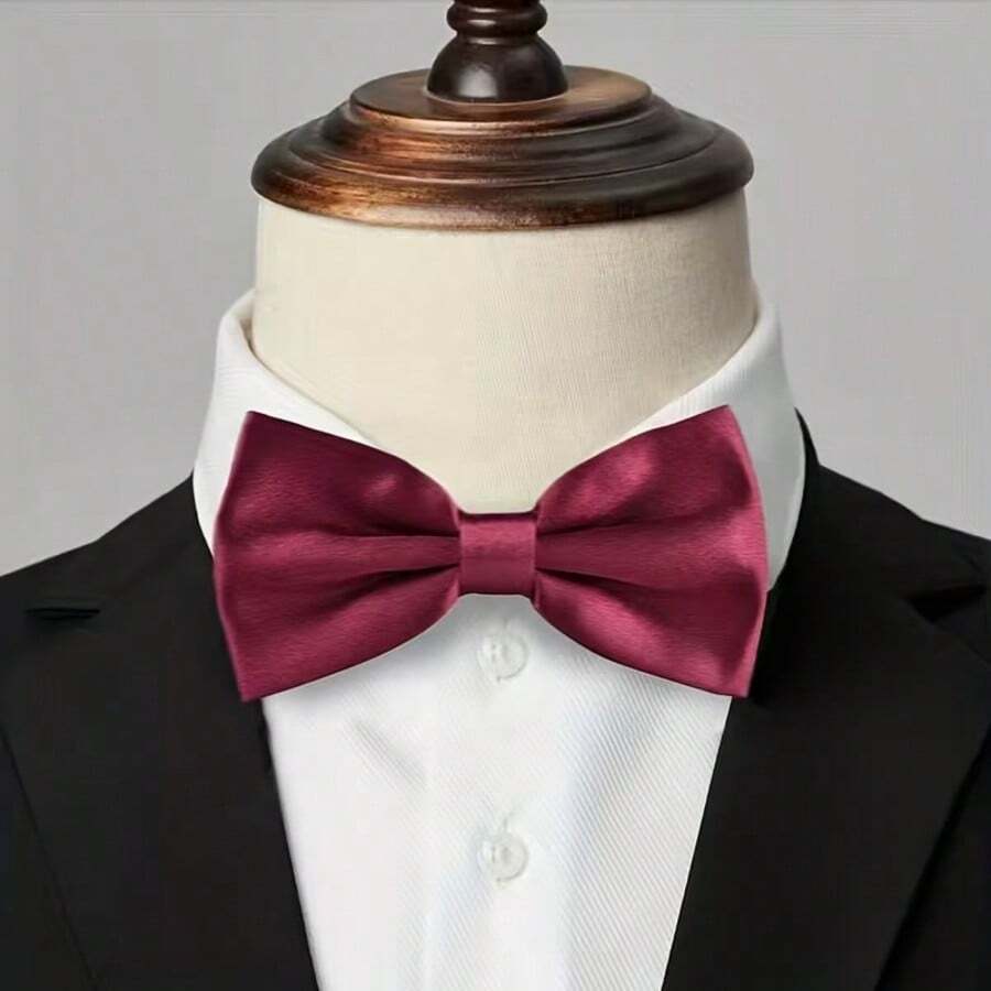 Bow Tie With Adjustable Strap For Adults And Children - Marsala Butterfly - View 1