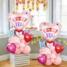 25 Stücke Herz-verknüpfter Ballon Set für den Muttertag, enthält Herz-verknüpfte Ballons, herzförmige Ballons, Latex Ballons, geeignet für Muttertagsparty, Geschenk für Mama, Geburtstagsdekoration, Feiertagsdekoration, Jahrestag, Fotorequisiten - Mehrfarbig - Übersicht 4