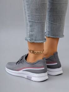 STEPREACH Spring New Women Sports Shoes, Fashionable Breathable Lightweight Non-Slip Casual Sneakers, Flat Loafers,Trainers Women - Grey - View 6