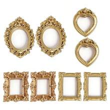 4 khung ảnh mini kiểu Baroque mạ vàng cổ điển, phù hợp với ảnh có kích thước từ 1,6" đến 2,2". - nhiều màu - Xem 6