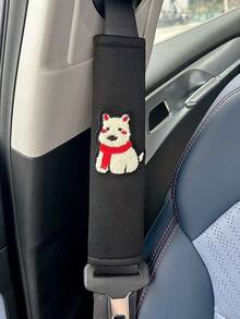 2个狗狗造型安全带套，可爱狗狗肩垫汽车安全带配件 - 護肩 - 查看 5