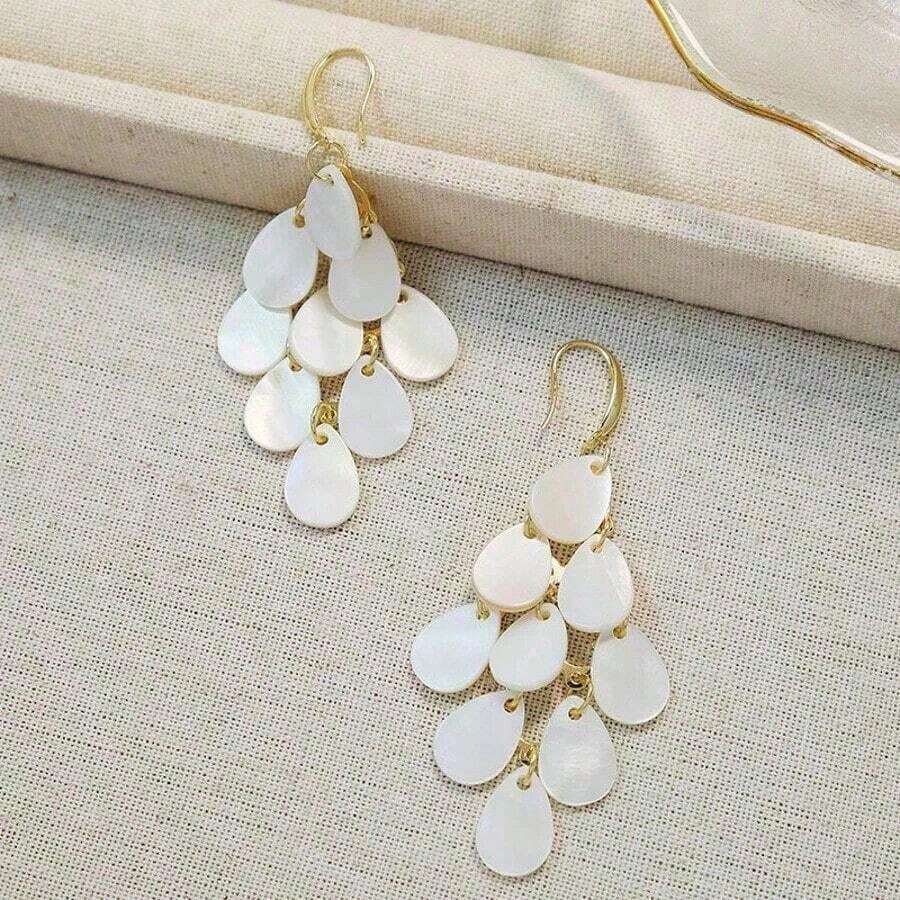 1 Pair Fashion Drop Tassel Earrings, High-End Beach Vacation Accessories - Tua rua - Xem 1