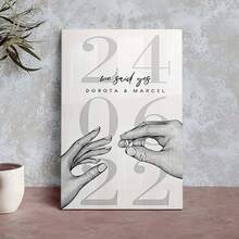 1pc Framed Canvas Wall Art - Wedding Hand-In-Hand Design, Minimalist Black And White Art Poster For Home Decor, Perfect Gift For Weddings, Canvas Wall Art - Framed - View 7
