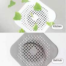 Cubierta de drenaje cuadrada de silicona con ventosa, atrapapelos para ducha, bañera y cocina para evitar obstrucciones, decoración para el baño y el hogar, adecuada para otoño, vuelta al colegio, verano, viajes - Multicolor - Ver 12