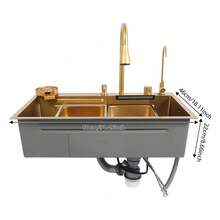 YUNRUX Kitchen Sinks - Gold - View 2