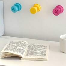 3pcs Adorable Creative Screw Nail Adhesive Hooks | Wall Mount, Fashion Style, Plastic Material, No Drilling Required, Utility Hooks - Multicolor - View 12