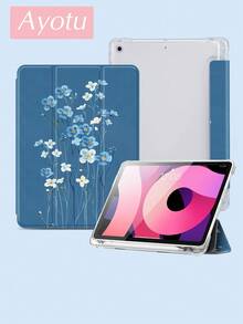 1件蓝色花朵平板电脑保护套和Kindle电子书保护套，兼容第10代、11代/Air 4代/Air 7代/9.7英寸，兼容三星Galaxy Tab A9 Plus、Kindle（第11代-2024年发布）（6英寸）、Kindle Paperwhite第12代2024年，绝佳节日礼物，时尚简约图案。 - 彩色 - 查看 3