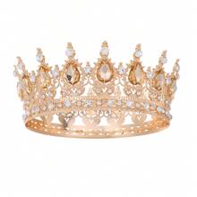 1pc Gold Bridal Crown Headpiece, Crystal Princess Tiara, High-End Wedding/Birthday Crown - Multicolor - View 6