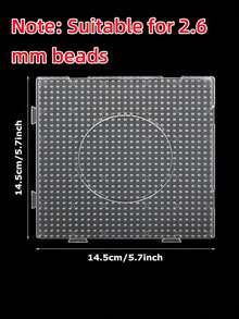 Pana-Beads 1件/5件/10件 5mm 2.6mm 迷你拼豆板/Perler Beads 板/透明塑料拼豆板，带镊子 - 方形工艺板，单夹设计，非常适合 DIY 像素艺术拼图和串珠项目，像素艺术和拼图爱好者、工艺爱好者和业余爱好者。 - 彩色 - 查看 7