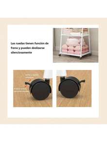 Perchero Organizador De Ropa Con Rueda Armario Closet Rack - Negro - Ver 2