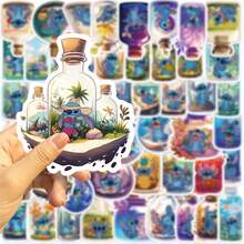 Disney 50pcs Stitch In A Bottle Stickers, Creative Graffiti Stickers, Office Supplies, Mobile Phone & Computer Stickers, High-Value, Exquisite, Cool Stickers, Fun, Classic Colorful Cartoon Design, Gift Decoration, Phone Case Decoration Stickers, Reusable, Colorful Cartoon Design, Suitable For Water Bottles, Skateboards, Mobile Phones, Etc., Perfect For School Supplies, A Top Gift For Holidays - 50pcs - View 12