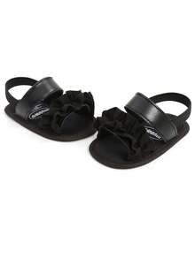 Toddler Girls' Summer Sandals, Outdoor Soft-Soled Shoes For Infants - Black - View 5