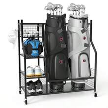 Golf Bag Stoe Gae Organizer Extra Large Size Golf Bag Stoe Stand And Golf Equment Rack  Gae Sed Basement - 2 Golf Bag Rack - View 7