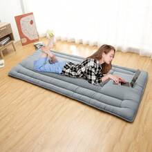 Foldable Floor Mattress, Japanese-Style Roll-Up Foam Sleeping Mat, Space-Saving Tatami Floor Bed for Living Room or Bedroom - Gris claro TWIN (99*203cm) EE. UU. - Ver 2