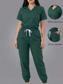 Scrub Sets - Dark Green - View 1