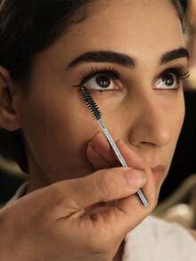 50pcs Disposable Eyelash Brushes - Crystal Pink Precise Brush Heads, Bendable Lash Brushes With Storage Container - Multicolor - View 5