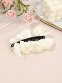 1pc Floral Banana Hair Clip, Suitable For Ponytail, Thick Hair, Hair Accessory For Women & Girls,Travel,Birthday - Multicolor - View 5