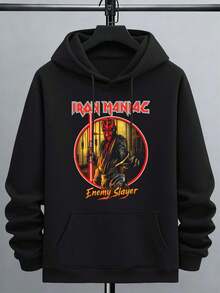 Iron Maniac Enemy Slayer Men's Hoodie Quality Fabric, Comfortable Fit, Casual, Breathable - màu đen - Xem 2
