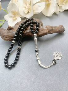 1串33颗8毫米男士念珠礼品，宰牲节穆斯林念珠，中国结，寓意和平、祝福、平安，念珠手链 - 彩色 - 查看 5