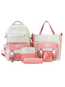 New Arrival 5-Piece Set Large Capacity Backpack, Fashionable Outdoor Travel Bag - Multicolor - View 12