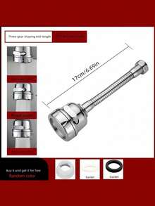 1 cái vòi nối dài chống bắn nước tiết kiệm đa năng có bộ lọc, thích hợp cho bồn rửa nhà bếp và phòng tắm, vật dụng thiết yếu để nâng cấp nhà cửa và là vật dụng cần thiết cho sinh viên. - Nhiều màu - Xem 14