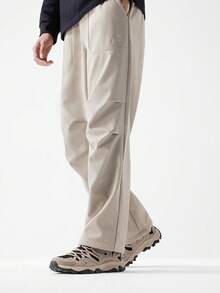 CAMEL CROWN Men's Moisture-Wicking Quick-Dry Solid Color Sports Pants, Suitable For Spring, Summer And All Seasons - Desert Gray - View 1