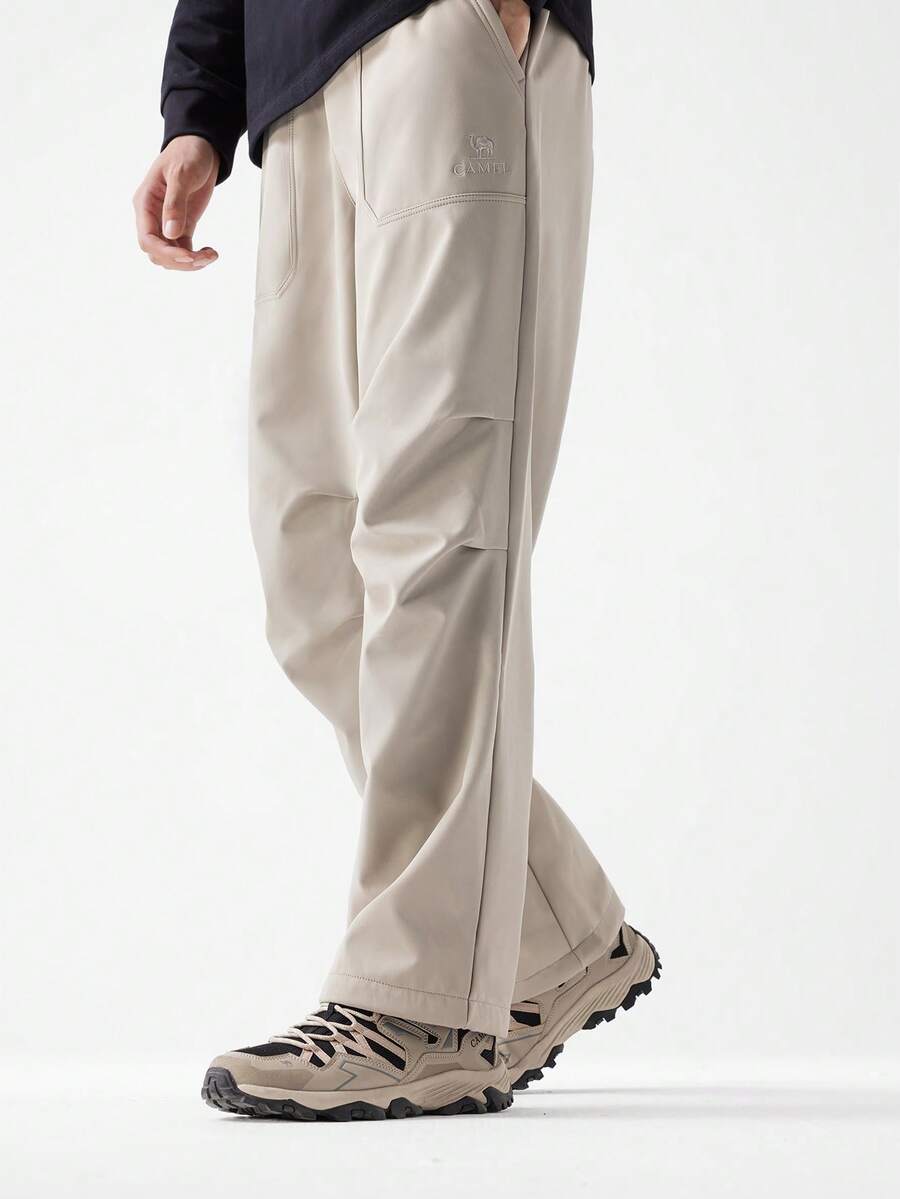CAMEL CROWN Men's Moisture-Wicking Quick-Dry Solid Color Sports Pants, Suitable For Spring, Summer And All Seasons - Desert Gray - View 1