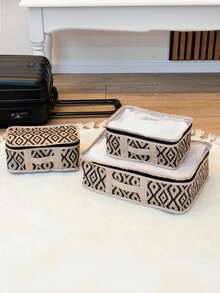 BOHE 3'LÜ BAVUL İÇİ SEYAHAT ÇANTASI - Transparent Black Model - View 8