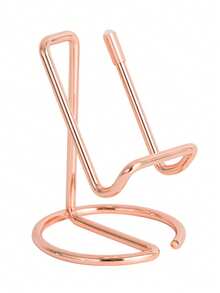 1pc Multifunctional Metal Phone Stand, Dual-Use Creative Business Card Holder & Desktop Phone Holder, Iron Alloy Phone Stand Suitable For Living Room, Bedroom, Desk, Study - Multicolor - View 5