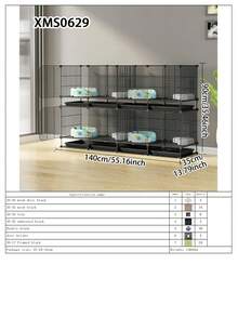 DIY Assemble Pet Cage With Removable Tray, Suitable For Kittens, Rabbits And Small Animals - Multicolor - View 12