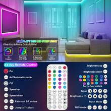 3ft-100ft Smart LED Strip Lights For Home Decor, With App Control And Music Sync Remote, Adhesive Backing, Dimmable,Timing, DIY Scene Modes, Color Changing LED Lights For Room Decor, TV Backlight, Kitchen Decor, Bedroom Decor, Easter And Holiday Decor And Gift Giving - Multicolor - View 7