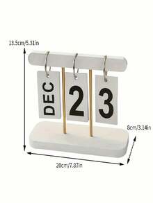 1pc Nordic Minimalist Creative Flip Calendar, Desk Calendar Ornament, Home Living Room, Dining Table, Coffee Table, Office Desk Decoration, Holiday Countdown Calendar - Single Piece - View 4