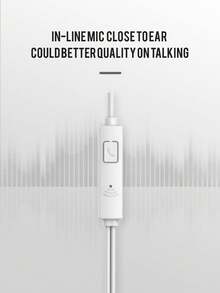 Auriculares con cable de 3,5 mm con micrófono, auriculares intrauriculares blancos para música y llamadas - 3.5mm - Ver 7