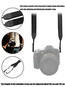 1pc Black Waterproof Sponge DSLR Camera Halter, Anti-Slip Elastic Shock-Absorbing Camera Strap - View 4