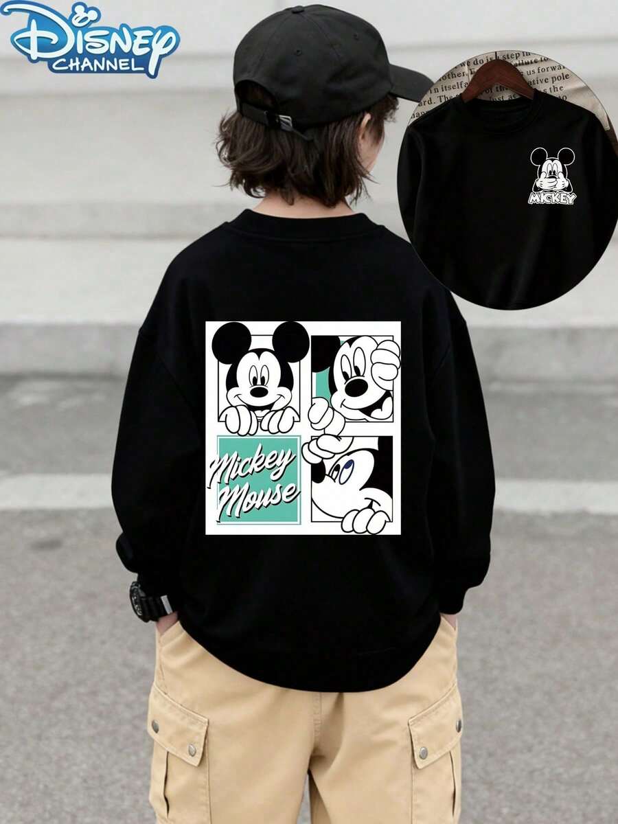 Disney Officially Licensed Kids Sweatshirt Unisex Black 100% Polyester Ultra Comfortable Super Soft Printed Cars Lightning McQueen & Mater Design Ages 1-14 Everyday Stylish Casual Wear High Visibility Relaxed Fit Disney Park Limited Edition Design New Arrival Express Delivery - Noir - Voir 1