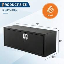 Truck Bed Tool Box - Single Lock - Length 30, Width 18, Height 18 - View 2