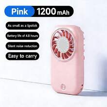 Portable Fan Mini Quiet Handheld Personal USB Rechargeable Fan Operated For Home Office Outdoor Travel, 1200mAh Hands Fans - 手持 - 查看 14
