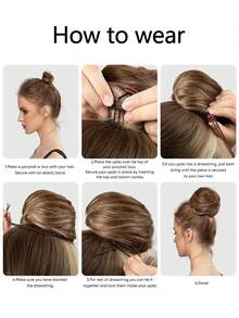 4 Inch Women's Bun, Fashionable Bun Hairstyle, Fluffy Fake Hair Bun - Multicolor - View 10