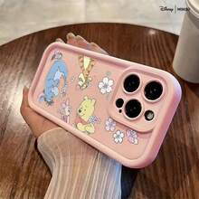 Miniso 迪士尼小熊维尼樱花手机壳，适用于 iPhone 17/17 Pro/17 Pro Max/17 Air/16/15/14/13/12/11/X 系列，iPhone 17 Pro Max 手机壳，iPhone 17 Pro 手机壳，iPhone 17 手机壳，圣诞礼物，送给女朋友 - 粉色 - 查看 4