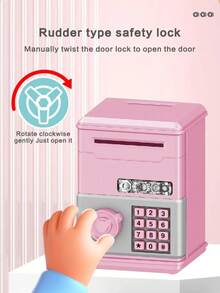 1pc Plastic Piggy Bank, Small Piggy Bank, Modern Blue/Pink/Green/Purple Piggy Bank - Mini Piggy Bank - View 11