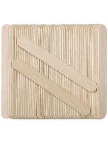 100根冰棍棒——尺寸为6英寸×3/4英寸，采用优质无裂纹木质材料制成。非常适合用作冰淇淋棒或冰棍棒。 - 彩色 - 查看 2