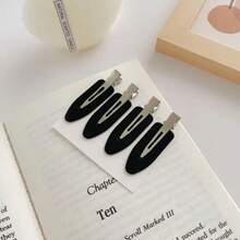 4/20个装女士纯色鸭嘴夹冲浪板无缝发饰，适合日常使用（不含纸卡） - 彩色 - 查看 7