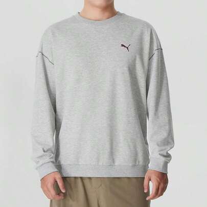 Puma ESS MX RELAXED CREW DK Sweatshirt/Pullover, Ribbed Hem, Contrast Logo, Casual Sports For Men 690014-04