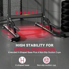 GartistGo Height-Adjustable Power Tower Dip Station With Pull-Up Bar, Freestanding Multifunction Strength Training Station For Home Gym - Black - View 6