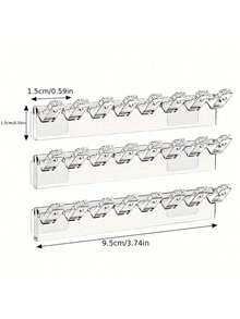 3 件套 8 孔壁挂式首饰收纳架，带项链、手链和耳环挂钩 - 防缠绕展示架，首饰塔 - 透明色 - 查看 7