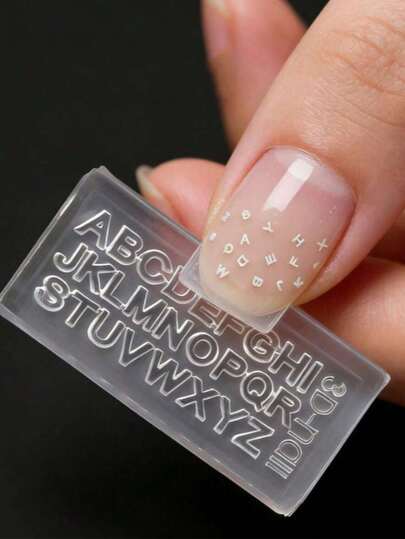 Bộ 4/2 khuôn silicon tạo hình chữ cái in hoa để trang trí móng tay, dụng cụ làm móng DIY, bộ khuôn silicon nghệ thuật làm móng.
