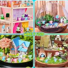 30 peças/50 peças Miniaturas Fofas de Elefante, Acessórios Decorativos de Pequenos Animais DIY para Paisagismo de Plantas e Jardim, Enfeites de Mesa Encantadores, Cores Aleatórias para Decoração de Mesa - Multicolorido - Visão 3