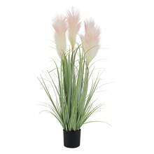 YUNRUX Artificial Plants, Decorative Grass In A Pot, Artificial Tall Grass Plant With Reed Flowers - 淺粉色 - 查看 1