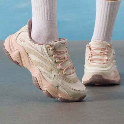 Skechers Zapatos casuales para mujer Serie D'LITES Zapatos deportivos con cordones de moda Zapatos deportivos para exteriores Zapatos casuales cómodos 117692-NTPK