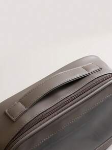 1个高品质真皮化妆包，真皮便携式化妆品收纳包，大容量洗漱包，全新透明精致设计 - 查看 8